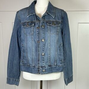 Old Navy Denim Jean Jacket With Pockets Women's Size LARGE - MINT Condition
